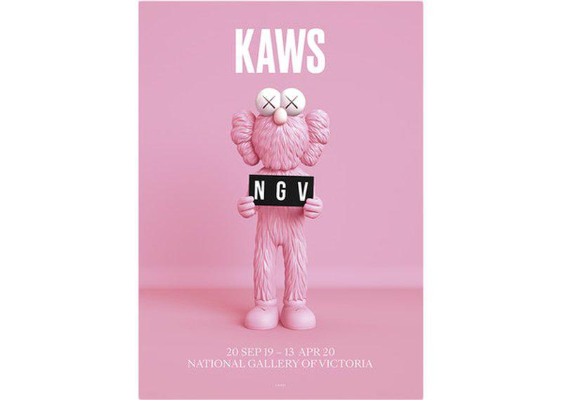 view:41383 - KAWS, KAWS x NGV BFF Poster set (1 x Blue, 1 x Pink) - 