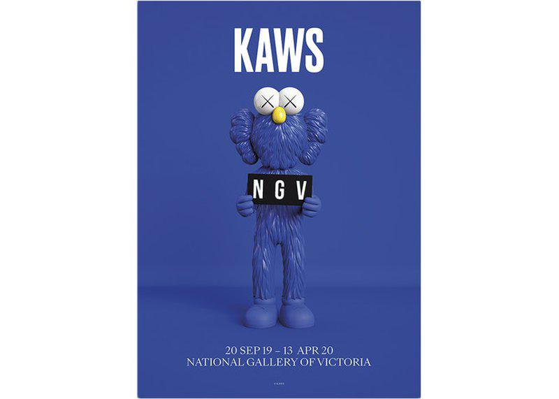 view:41384 - KAWS, KAWS x NGV BFF Poster set (1 x Blue, 1 x Pink) - 