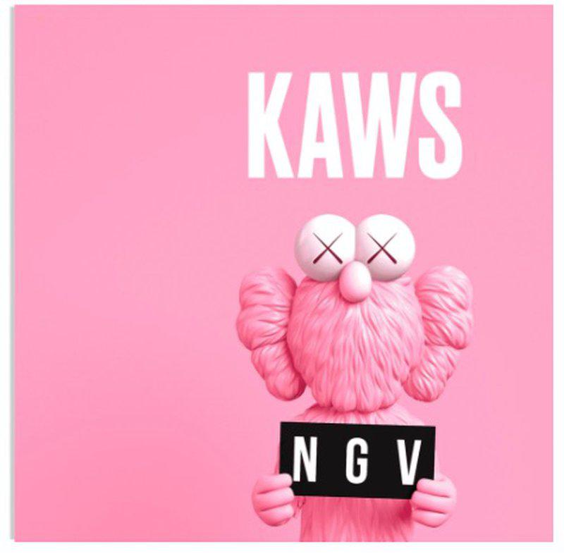 view:41385 - KAWS, KAWS x NGV BFF Poster set (1 x Blue, 1 x Pink) - 