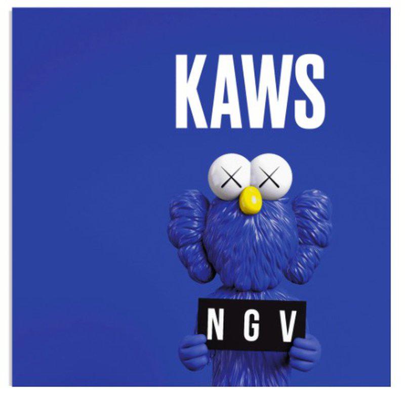 view:41386 - KAWS, KAWS x NGV BFF Poster set (1 x Blue, 1 x Pink) - 