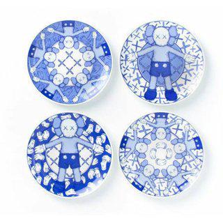 Holiday Plates set, blue art for sale