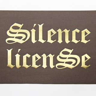 Silence License art for sale