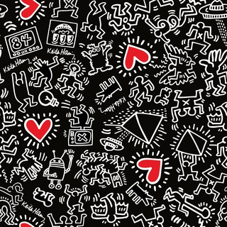 Keith Haring, Heart Magnet (Eightball Black)