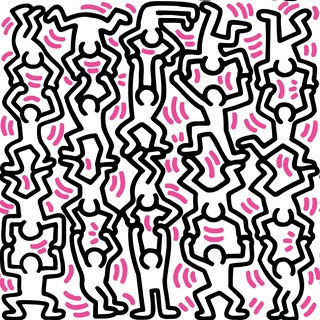 Keith Haring, Dancing Man (White Cloud)