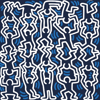 Keith Haring, Dancing Man (Deep Blue Sea)