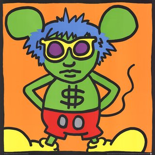 Keith Haring, Andy Mouse, Dollar Sign
