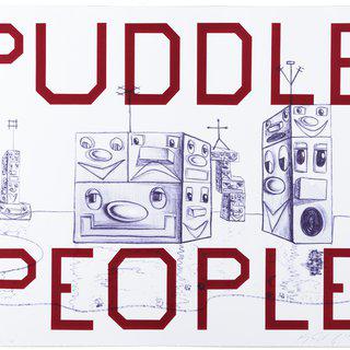 PUDDLE PEOPLE with Ed Ruscha art for sale