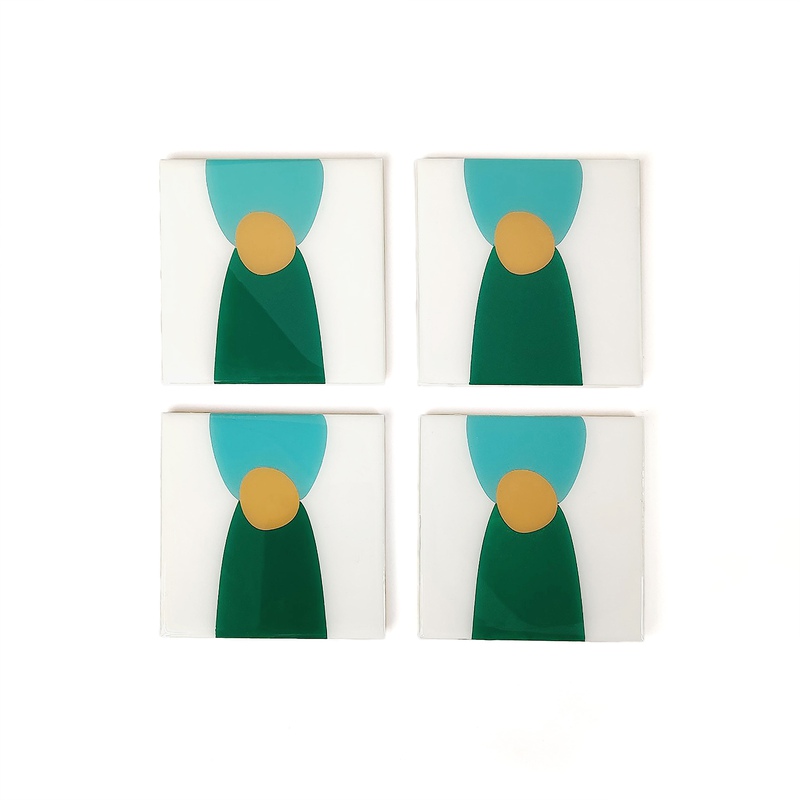 view:74520 - 204 Haus Crafters, Cure Green Coasters - 