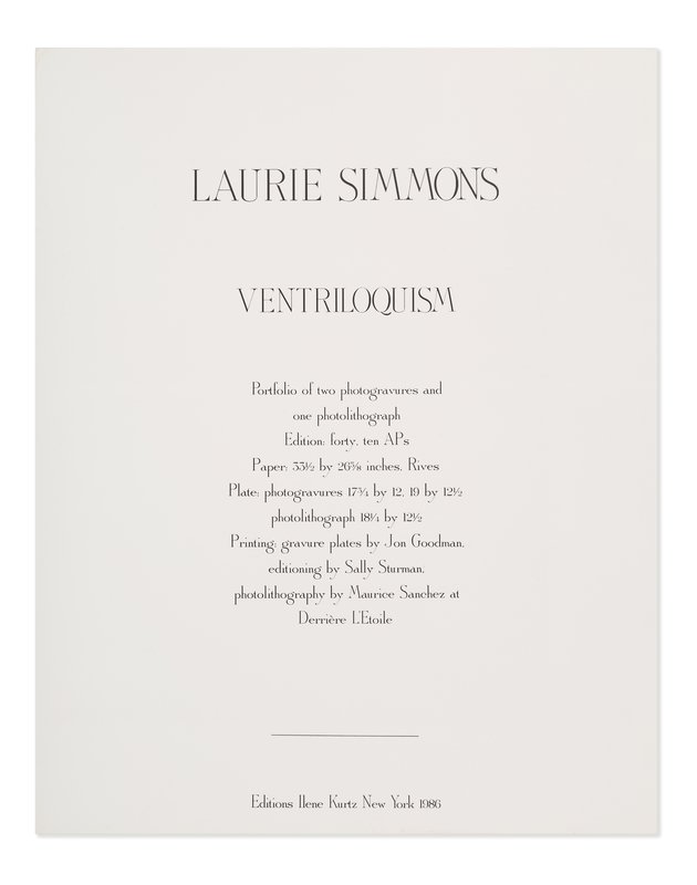 view:18145 - Laurie Simmons, Ventriloquism - 