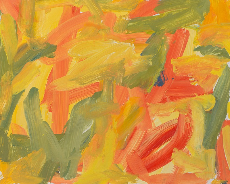 Leah Durner - Untitled (orange yellow green), Work on Paper