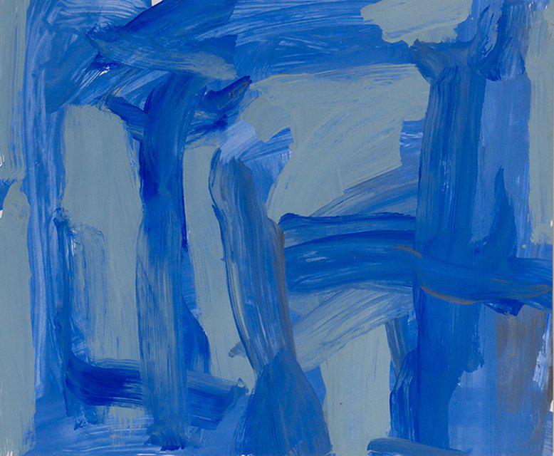 Leah Durner - Untitled (blue grey), Work on Paper