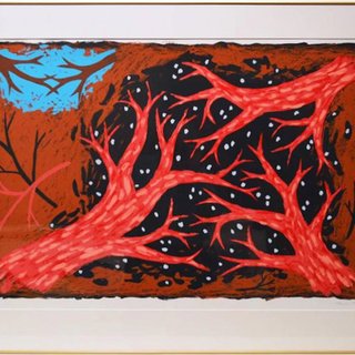 Red Trees art for sale