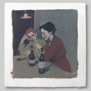 Two Women Drinking art for sale