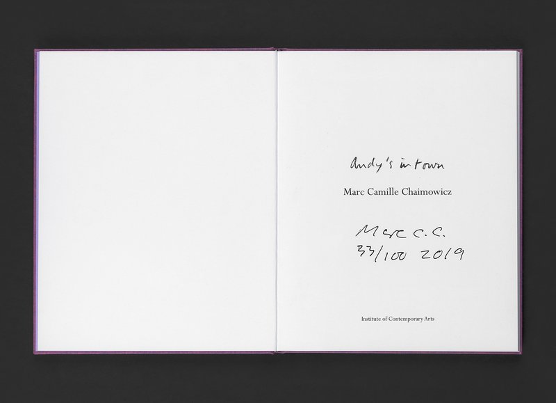 view:25254 - Marc Camille Chaimowicz, Andy's in Town Limited Edition Publication - 
