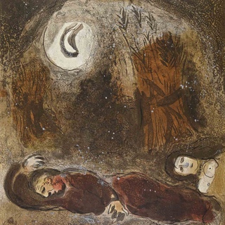 Marc Chagall, Ruth at the feet of Boaz