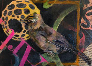work by Marie-Ange Hoda Ackad - "Untitled with Bird" #:79932