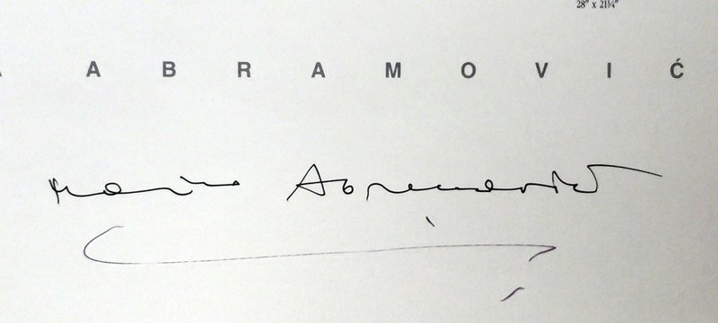 view:23576 - Marina Abramovic, Sun and the Moon (Hand Signed) - 