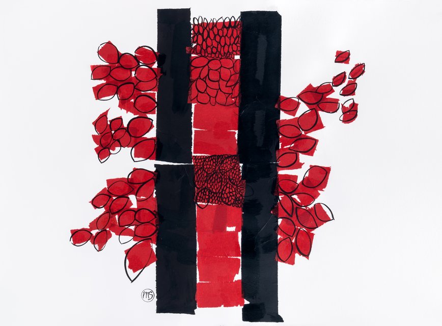 Marisu Solís - Between Black Stripes, Work on Paper