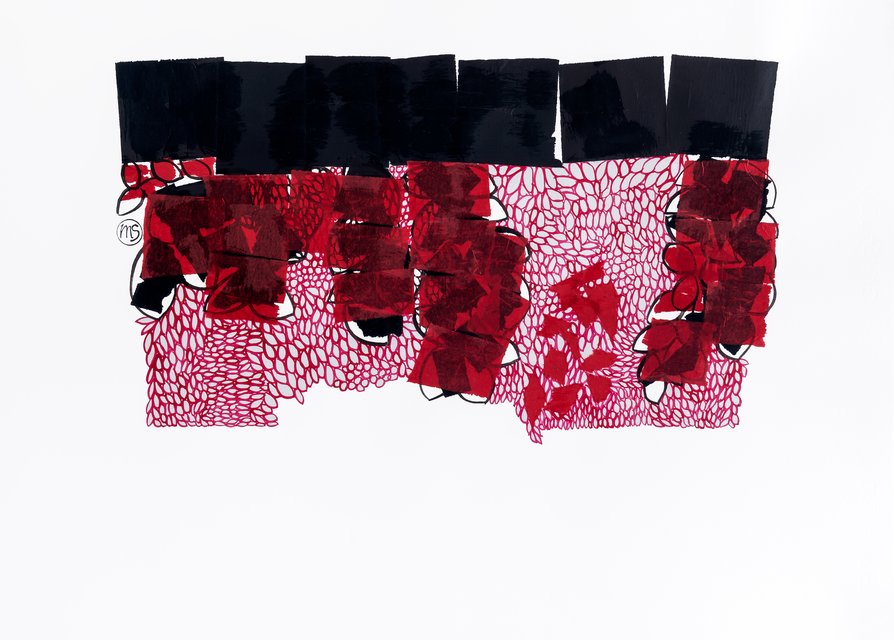 Marisu Solís - Horizontal Black Band, Work on Paper