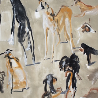 Martina Steckholzer, Dogs, Cat's Cradle with Brueghel