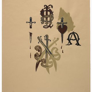 Salvation Wallpaper Study (Three of Swords) art for sale