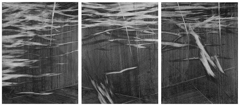 Mauro Giaconi's triptych Lo que parece justo, available on Artspace for $2,500