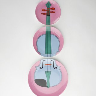 Violin Plates (pink) art for sale