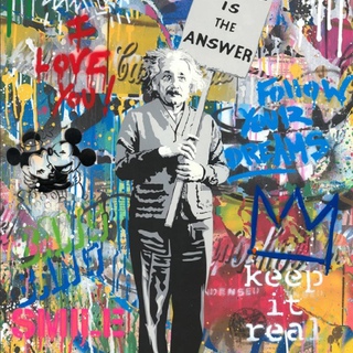 Mr. Brainwash, Einstein - Life is Beautiful - Follow your Dreams - Unique