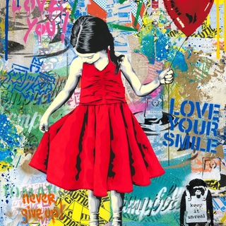 Mr. Brainwash, Beautiful Girl Red - Follow your Dreams - Unique