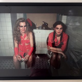 Cookie and Millie in the Girl's Bathroom at the Mud Club, NYC art for sale