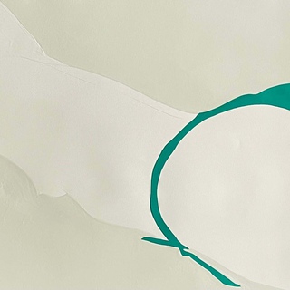 Natasha Law, Laying on Grey with Green Detail