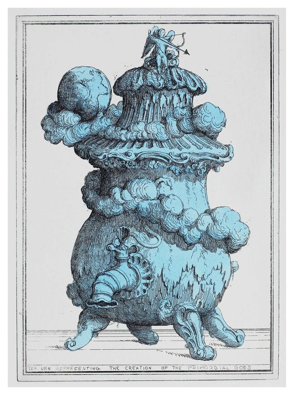 view:2152 - Pablo Bronstein, Tea Urn Representing the Creation of the Primordial Gods (Silver) - 