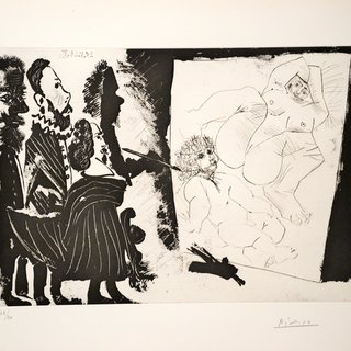 Pablo Picasso, Patron et sa suite en visite à l'Atelier
