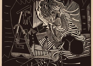 work by Pablo Picasso - Luncheon on the Grass #:70061