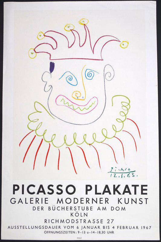 Pablo Picasso Picasso Vintage Poster Galerie Moderner Kunst Der Bucherstube Koln For Sale Artspace