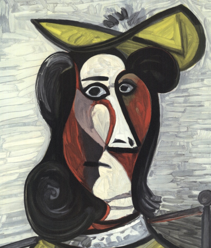 view:86903 - Pablo Picasso, Portrait de Femme au Chapeau et a la Robe Vert Jaune - 