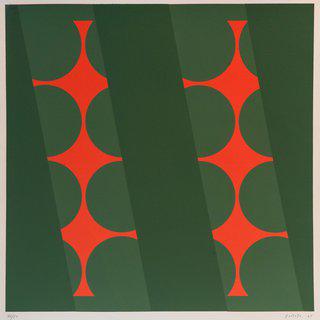 Piero Dorazio, Untitled (Green & Red)