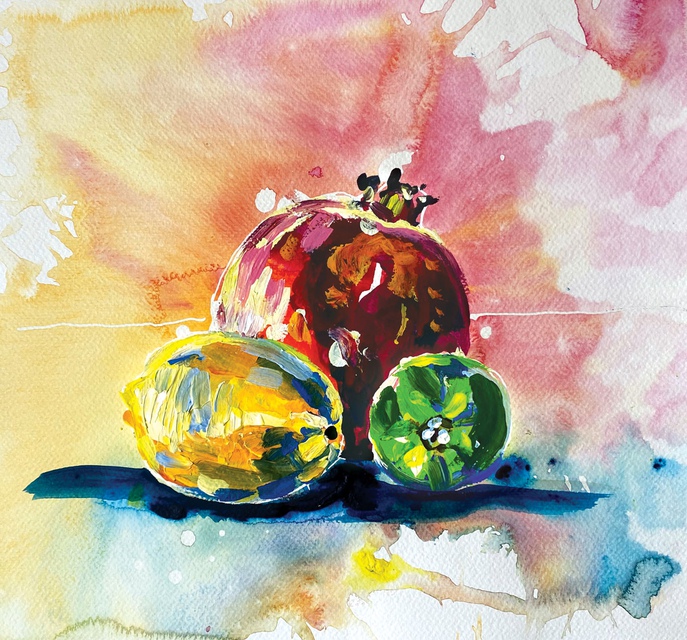 Rachael Dalzell - Fruit series #3, Work on Paper