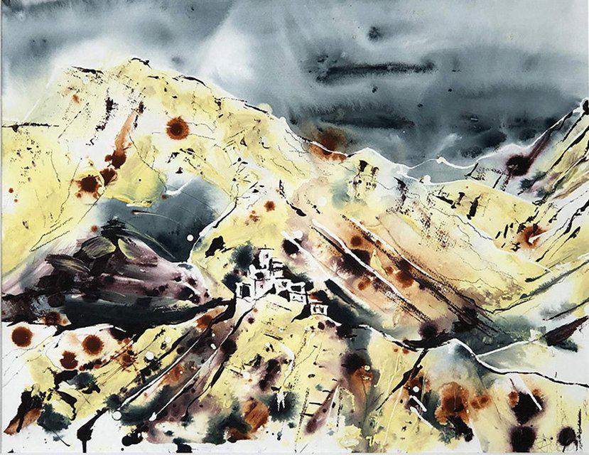 Rachael Dalzell - Tsemo Gompa, Painting