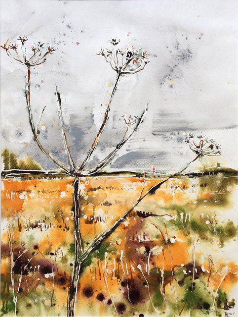 Rachael Dalzell - After the rain in Happisburg, Painting