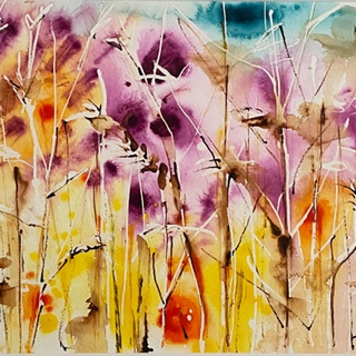 Summer heather on the hills art for sale
