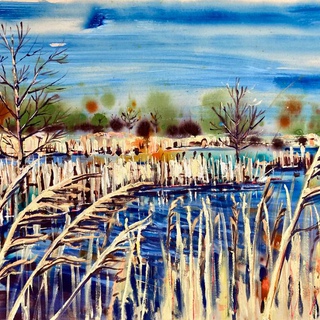From the calm whispers of reeds art for sale