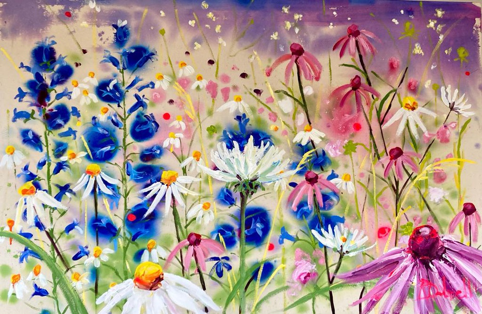 Rachael Dalzell - Where flowers bloom, Painting