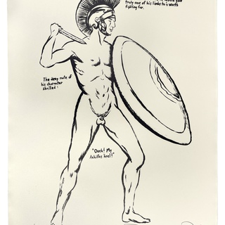 Raymond Pettibon, Untitled (Achilles Heel)