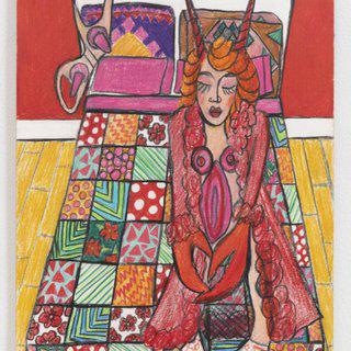 Lobsta Queen on a Sigil Quilt art for sale