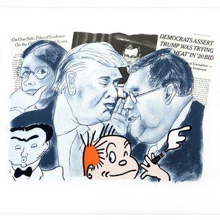 Red Grooms, Untitled (Trump and Barr...)