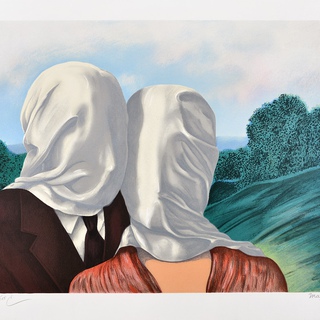 René Magritte (after), LES AMANTS, 1928 (THE LOVERS)