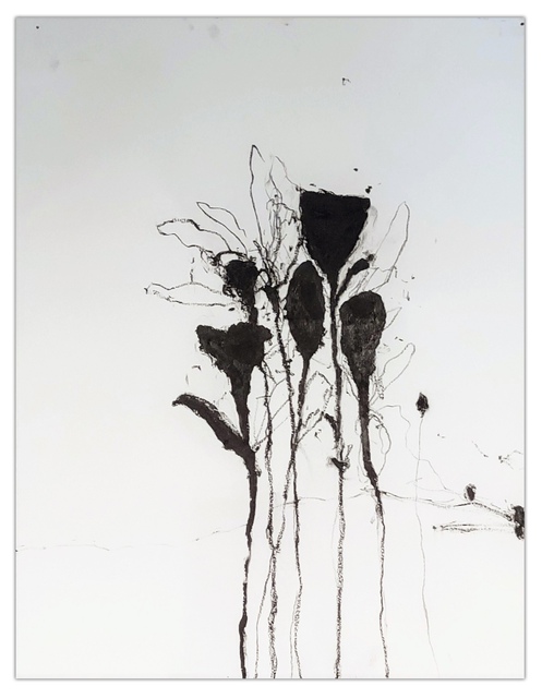 Robert Baribeau - In the weeds ink bloom #5, Work on Paper