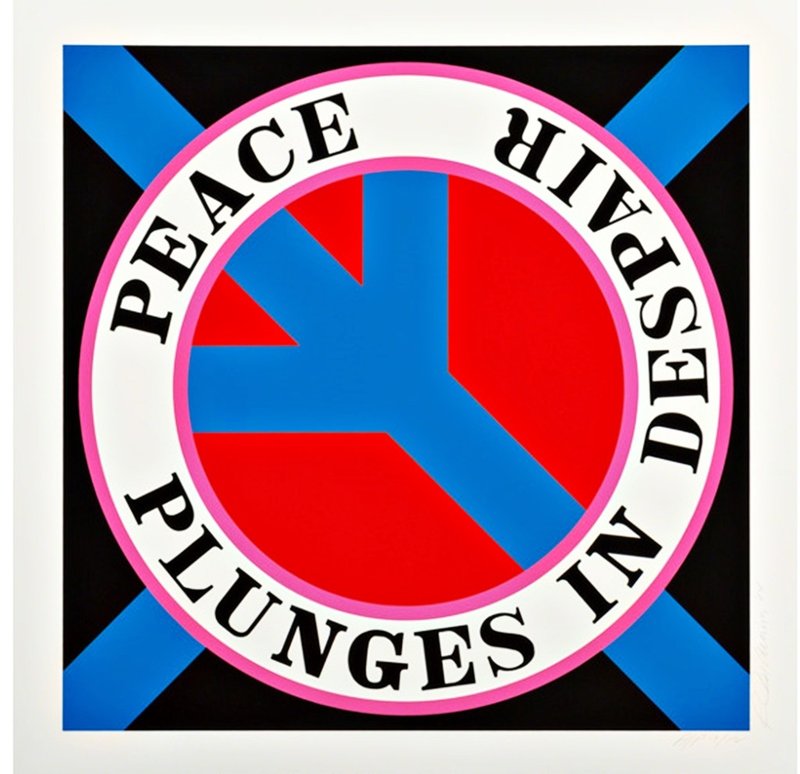 view:34045 - Robert Indiana, Peace Plunges in Despair - 