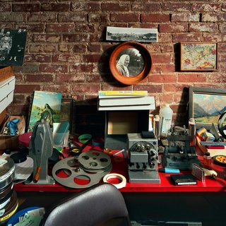 The Editing Table of Jonas Mekas art for sale
